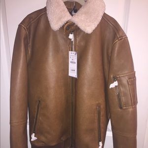 Brand new Zara man leather coat